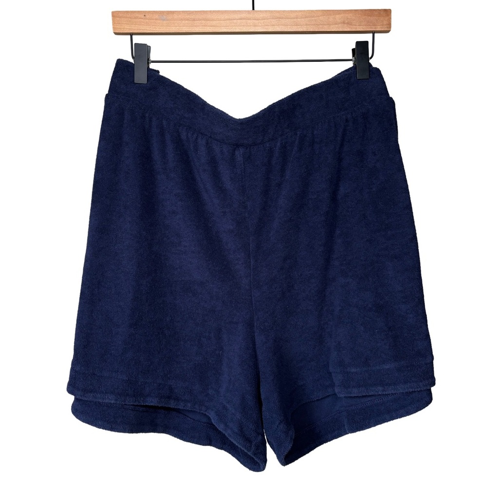 A New Day Navy High Rise French Terry Shorts - Size 3x / Stretch Relaxed Fit